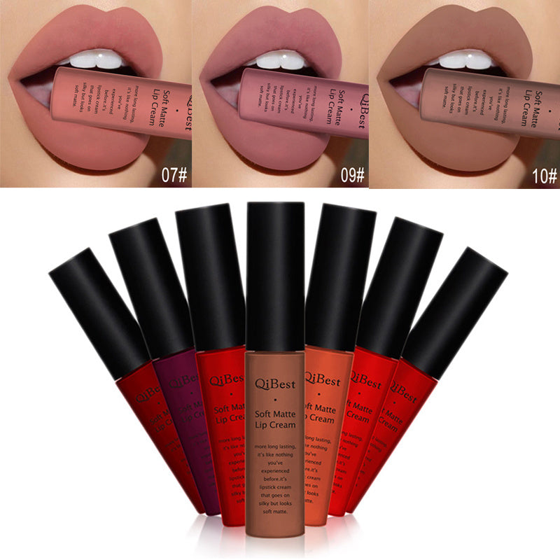 Qibest makeup brand matte lipstick