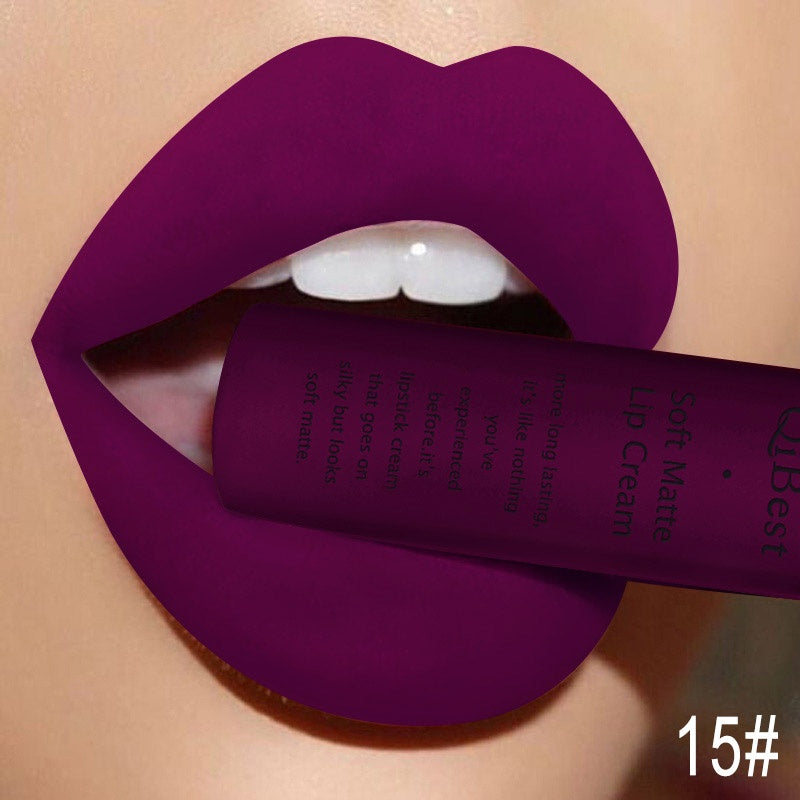 Qibest makeup brand matte lipstick