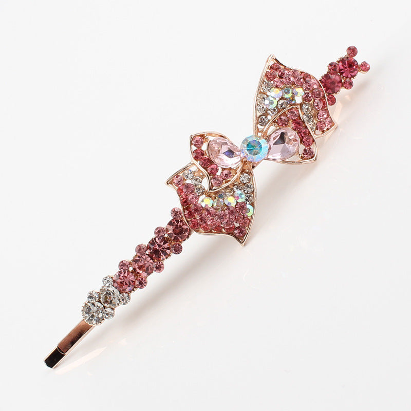 Rhinestone Hair Accessories Hairpin Side Clip Female Word Clip