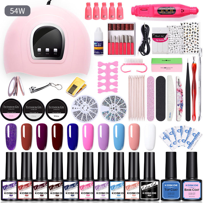 Sequin Nail Beauty Polish Gel Kit Light Machine